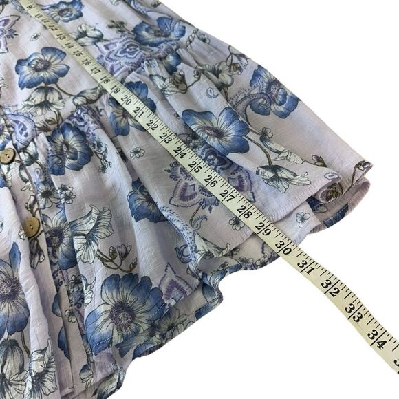 Mlle Gabrielle Lilac Floral Midi Skirt, Large - Picture 5 of 9